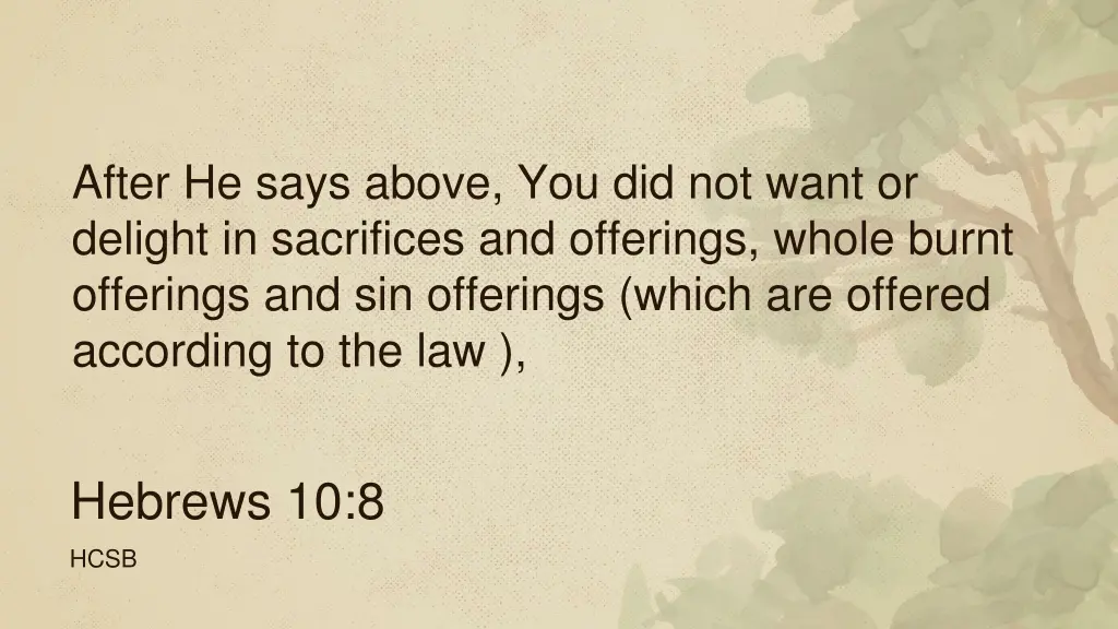 after he says above you did not want or delight