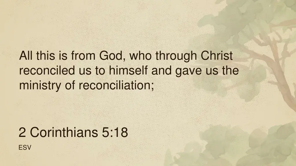 all this is from god who through christ