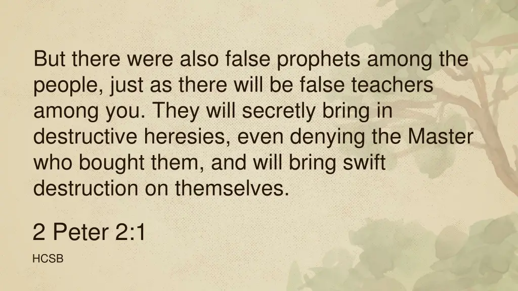 but there were also false prophets among