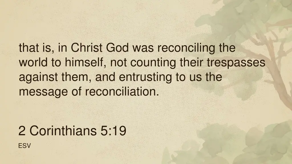 that is in christ god was reconciling the world