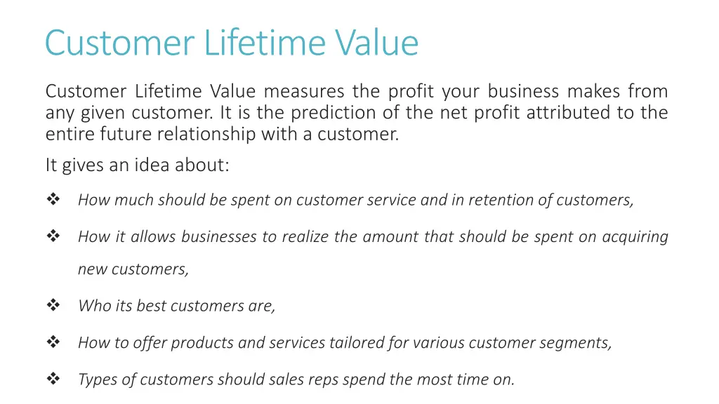 customer lifetime value 1