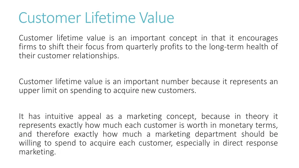 customer lifetime value 2