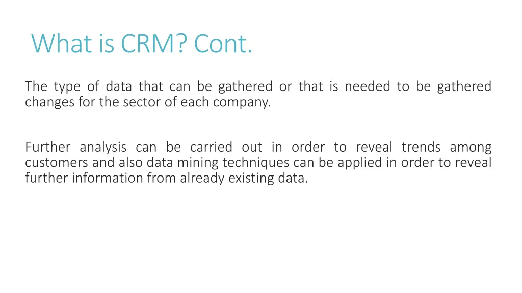 what is crm cont 1