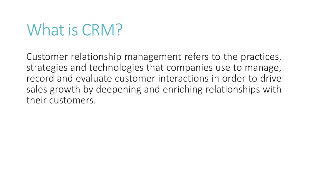 what is crm