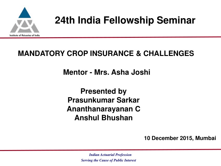 24th india fellowship seminar