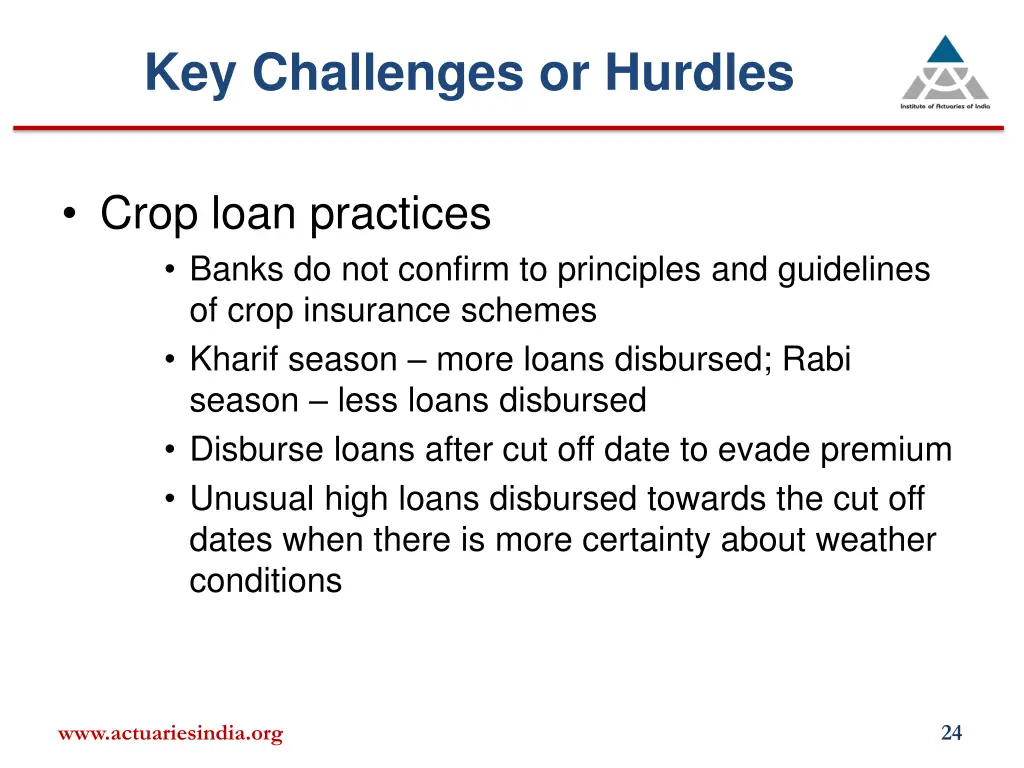 key challenges or hurdles 2