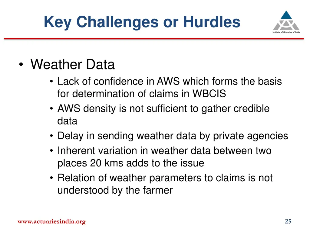 key challenges or hurdles 3