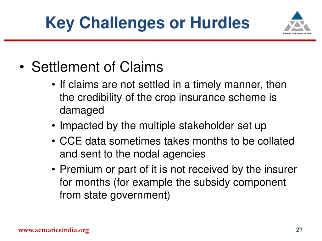 key challenges or hurdles 5