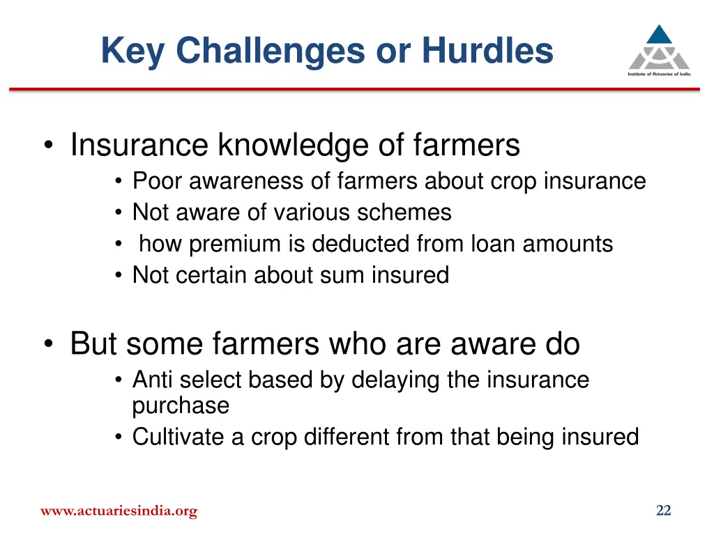 key challenges or hurdles