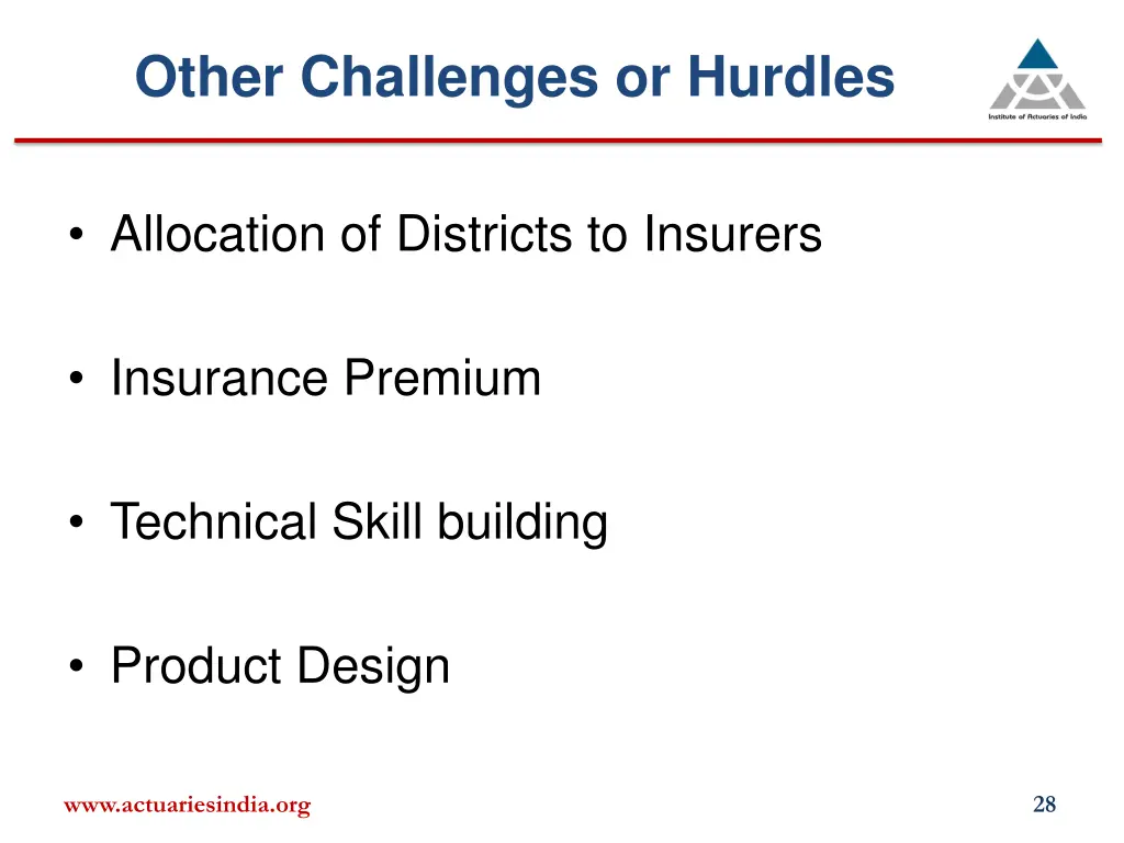 other challenges or hurdles