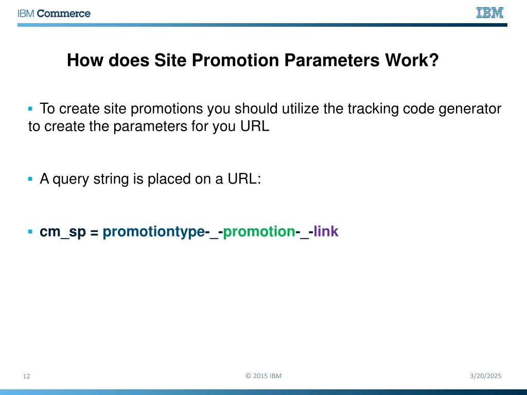how does site promotion parameters work