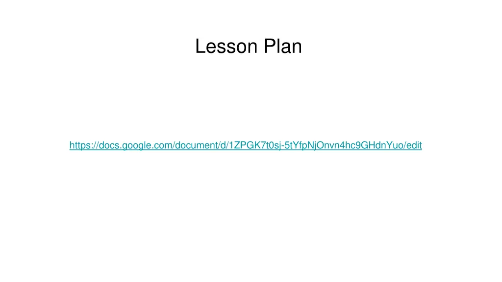 lesson plan