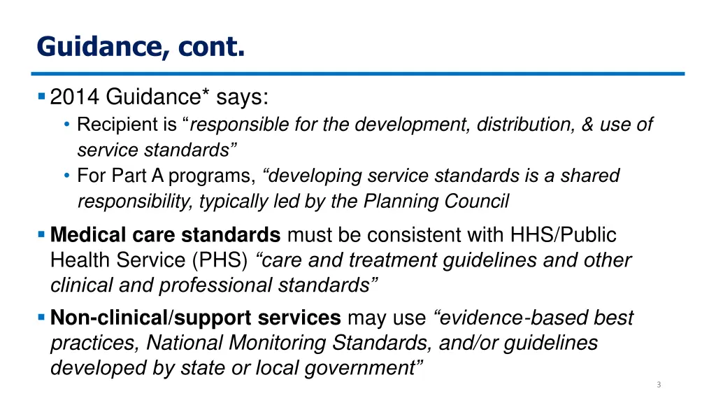 guidance cont