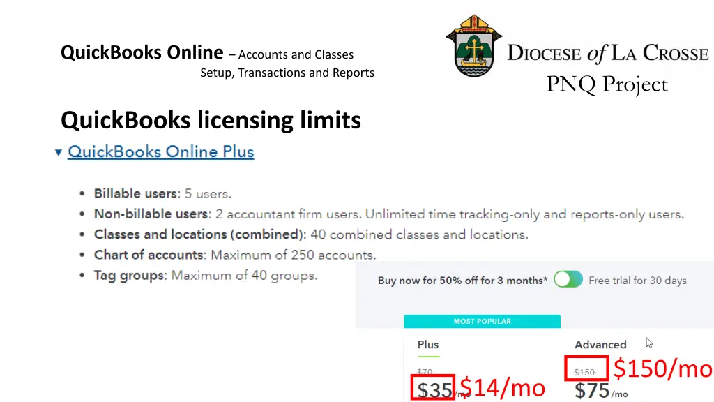 quickbooks online accounts and classes setup 2