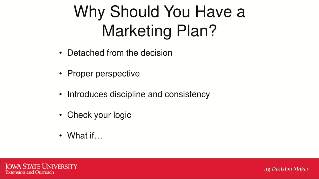 why should you have a marketing plan