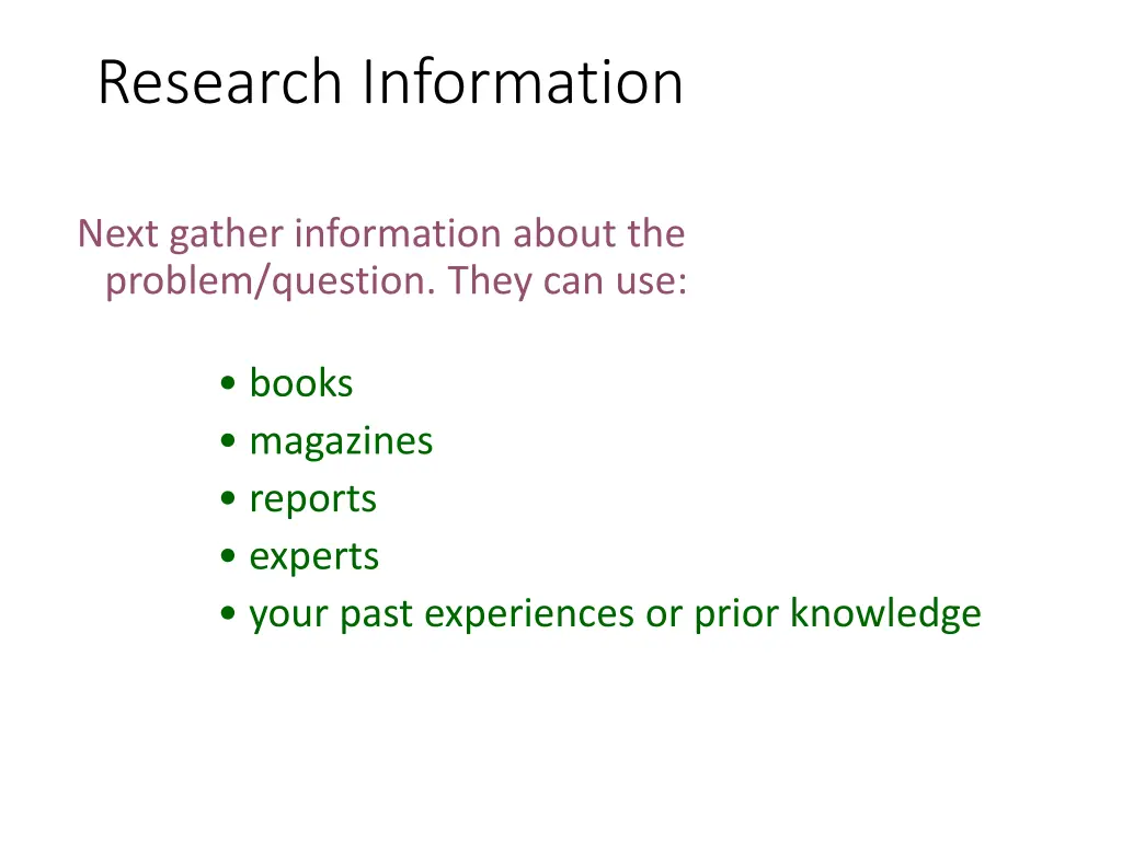 research information