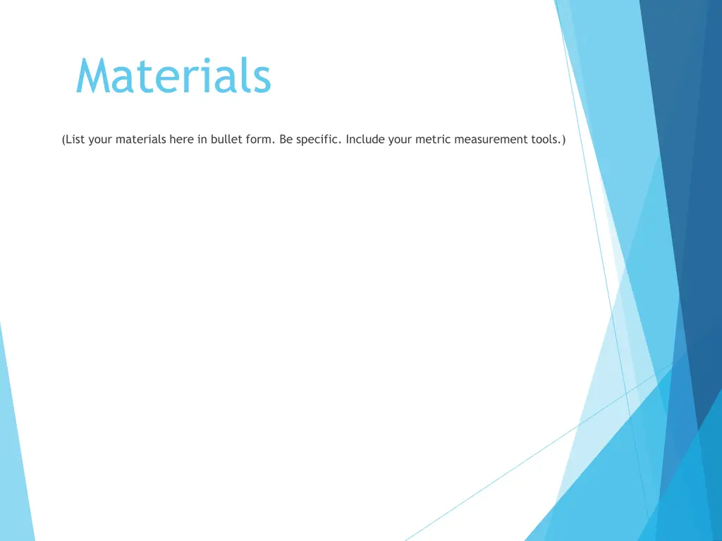 materials