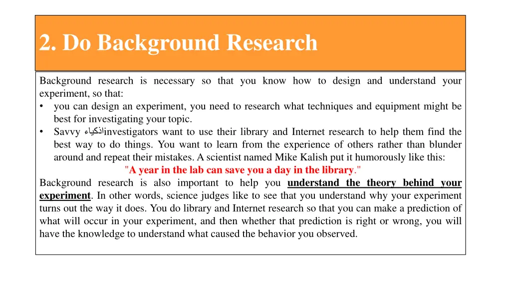 2 do background research
