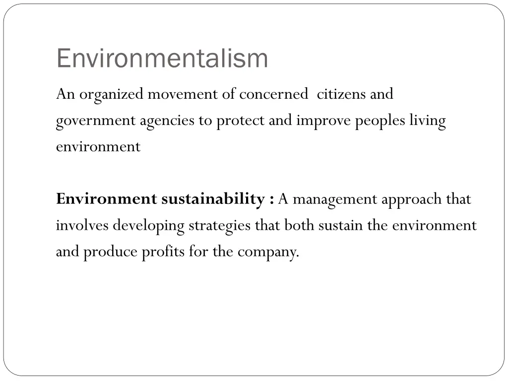 environmentalism