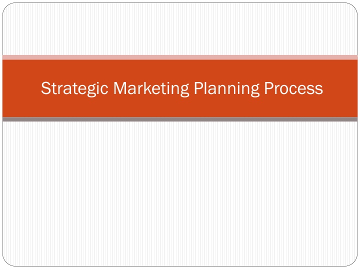 strategic marketing planning process