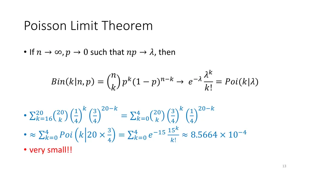poisson limit theorem