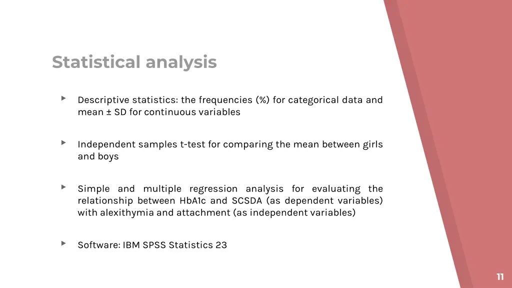statistical analysis