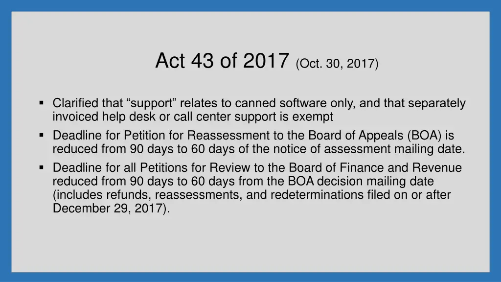act 43 of 2017 oct 30 2017