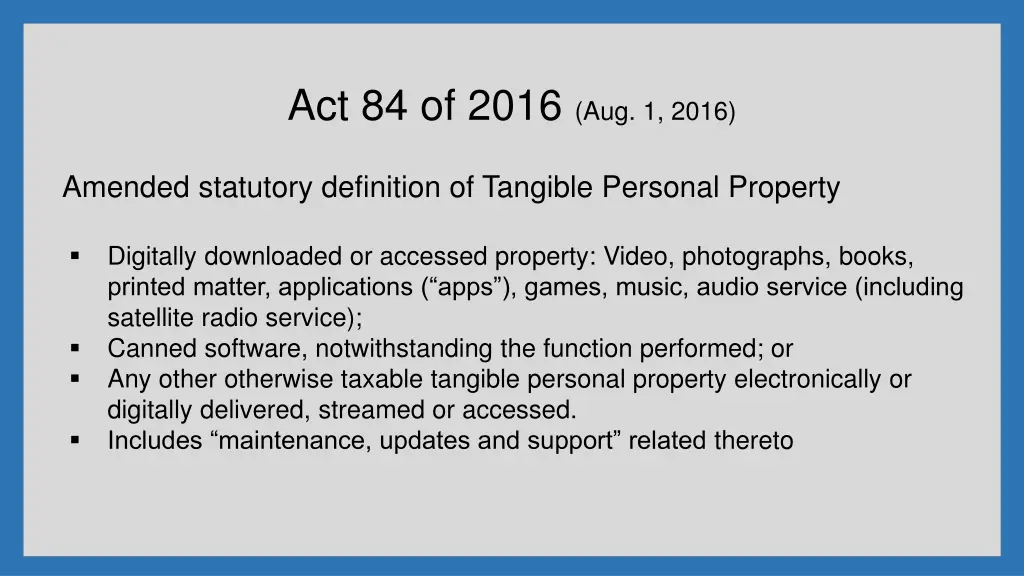 act 84 of 2016 aug 1 2016