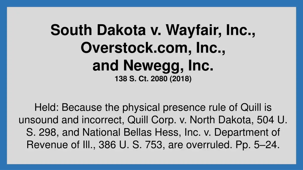 south dakota v wayfair inc overstock