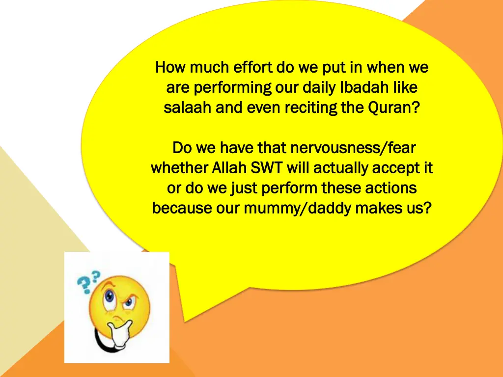 how much effort do we put in when we how much