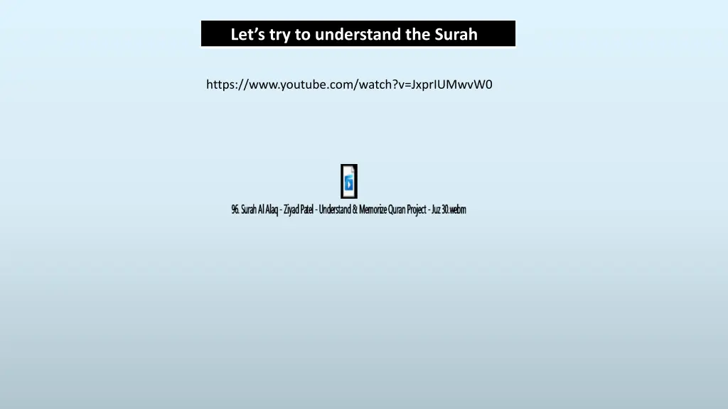 let s try to understand the surah 1