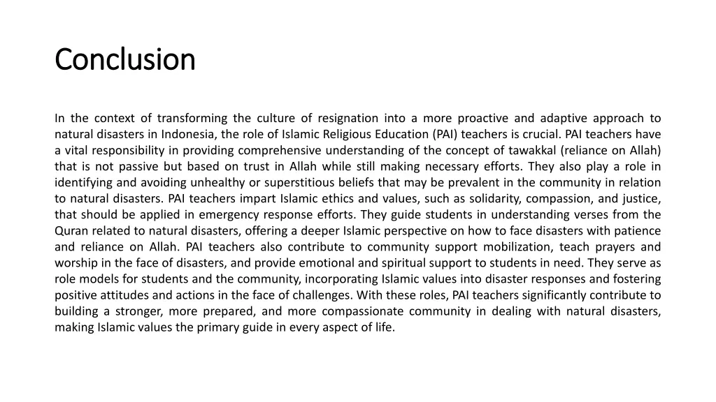 conclusion conclusion