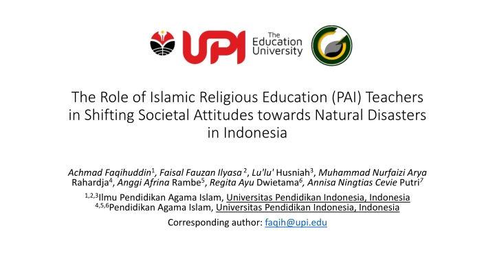 the role of islamic religious education