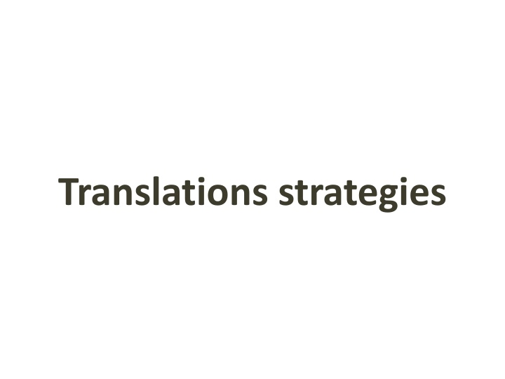 translations strategies