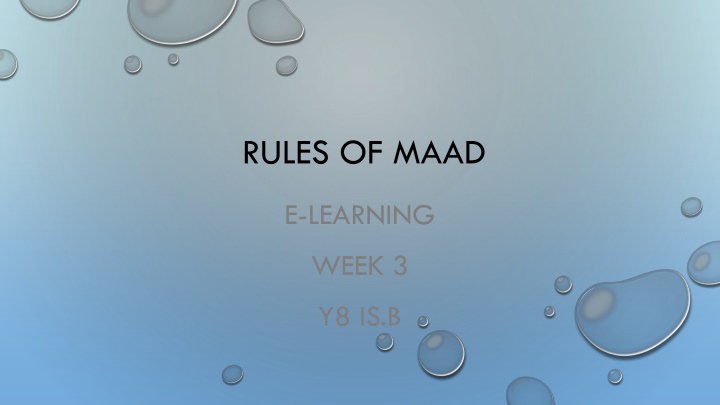 rules of maad