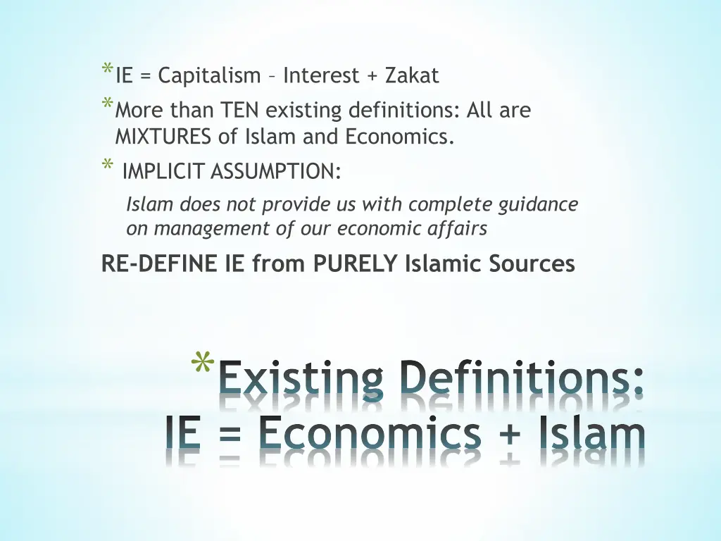 ie capitalism interest zakat more than
