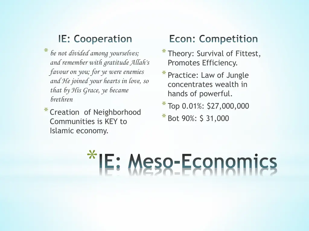 ie cooperation be not divided among yourselves