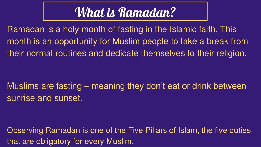 what is ramadan