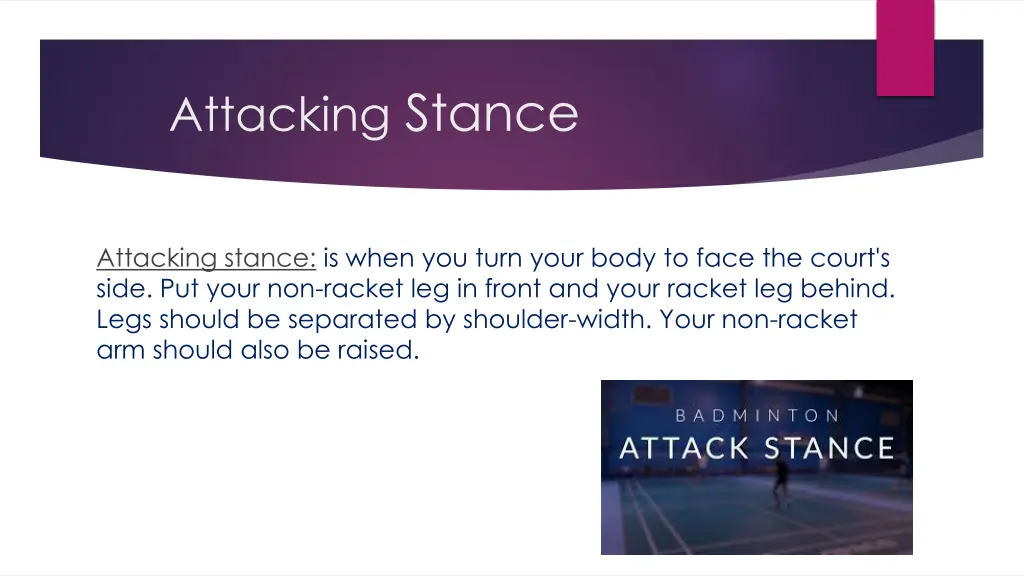 attacking stance
