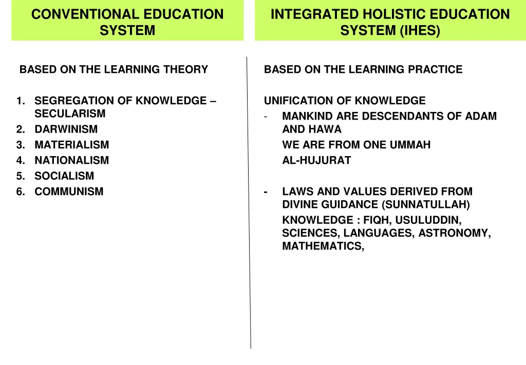 conventional education system 1