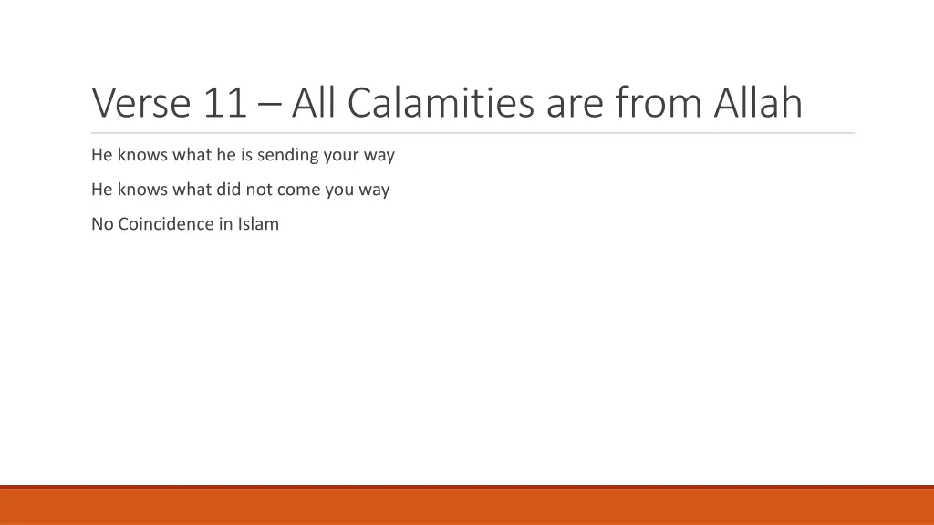 verse 11 all calamities are from allah