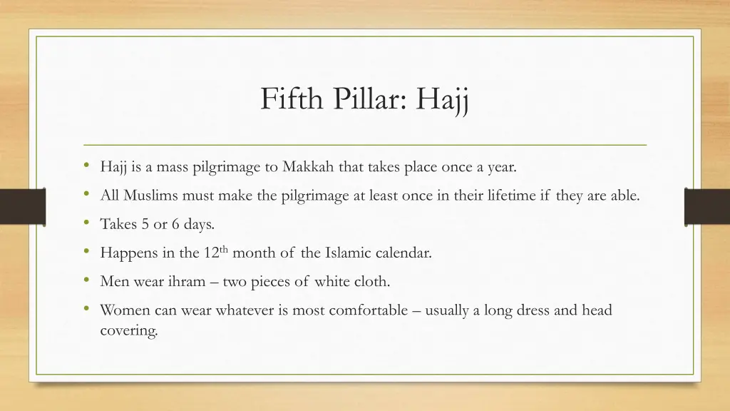 fifth pillar hajj