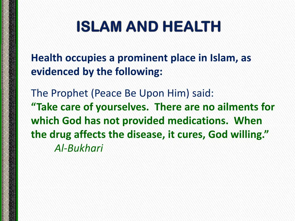 islam and health islam and health 1
