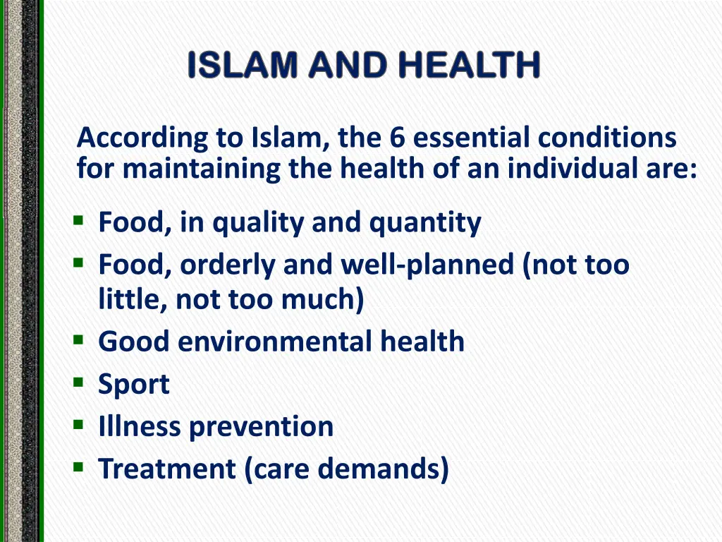 islam and health islam and health