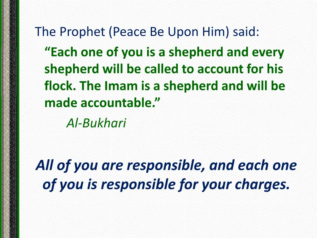 the prophet peace be upon him said each