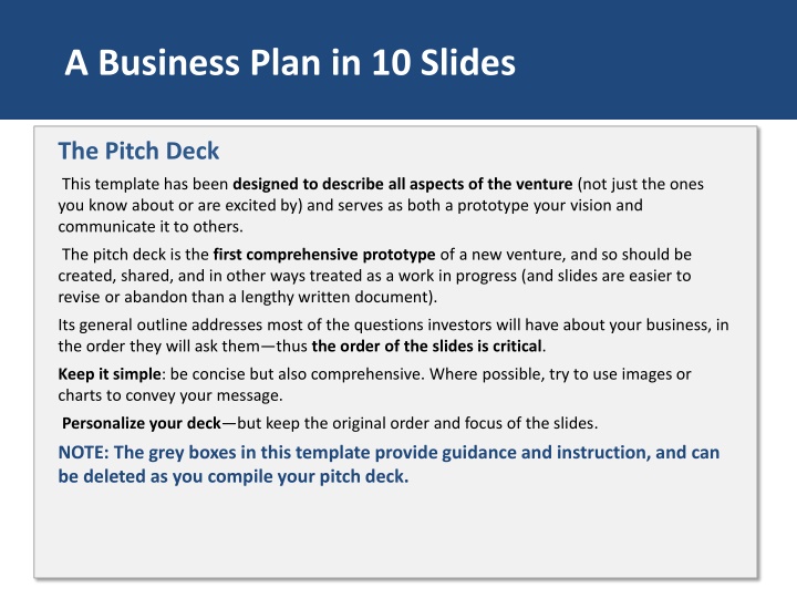 a business plan in 10 slides