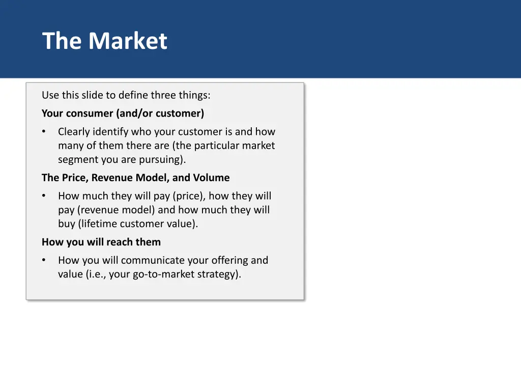 the market