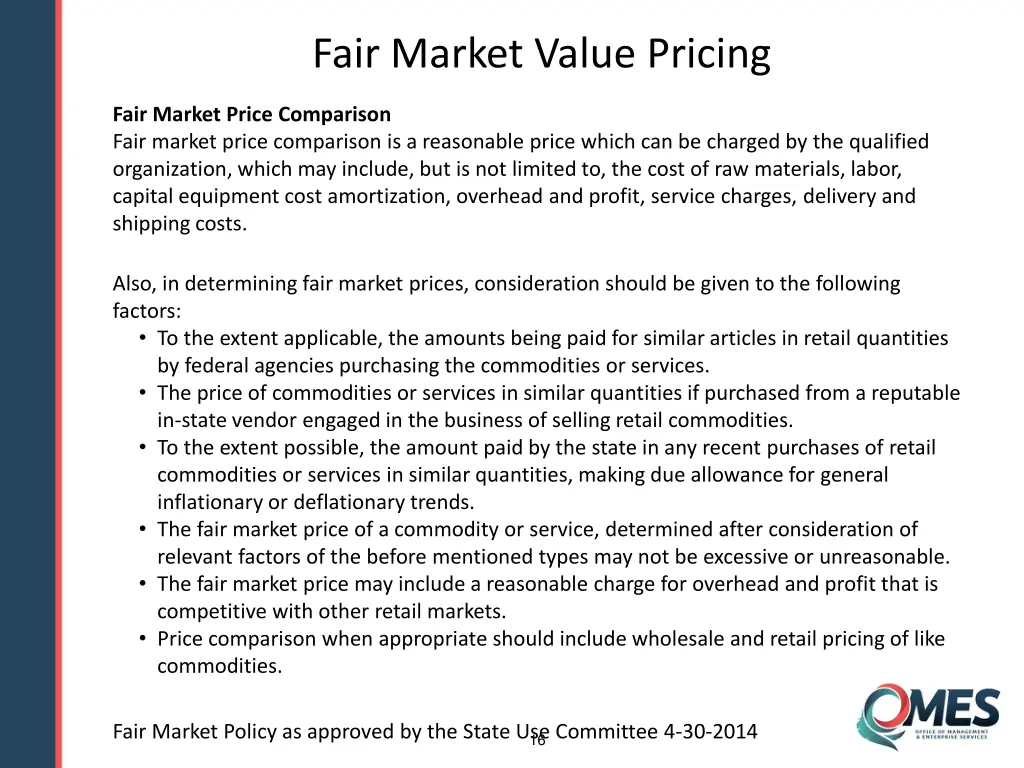 fair market value pricing 2