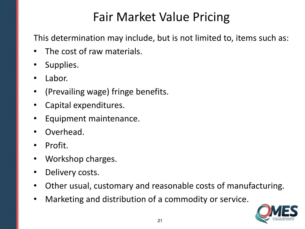 fair market value pricing 6