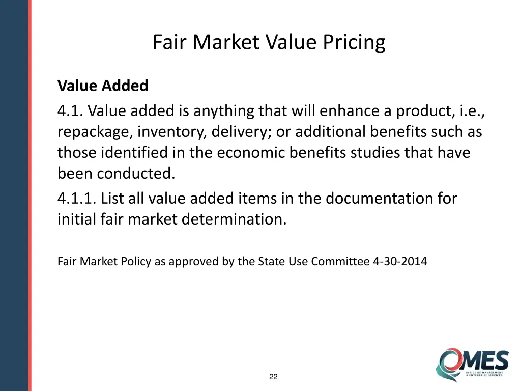 fair market value pricing 7